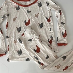 Kyte BABY Cream and Red Pajama Sets with Rooster 🐔 Design